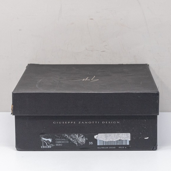 Giuseppe Zanotti Ella Crystal Suede Sandal Heels Size 35 (5 US) - Picture 6 of 8